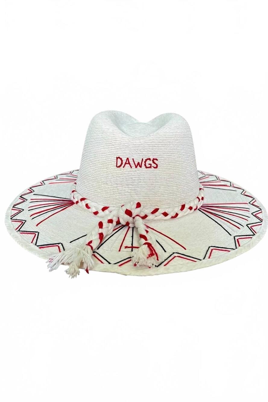 NEW THE GOLDIE HAT CO. women's dawgs game day inspired hat in beige